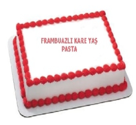 Düz Sade 30 Kişilik Frambuazlı Yaş Pasta